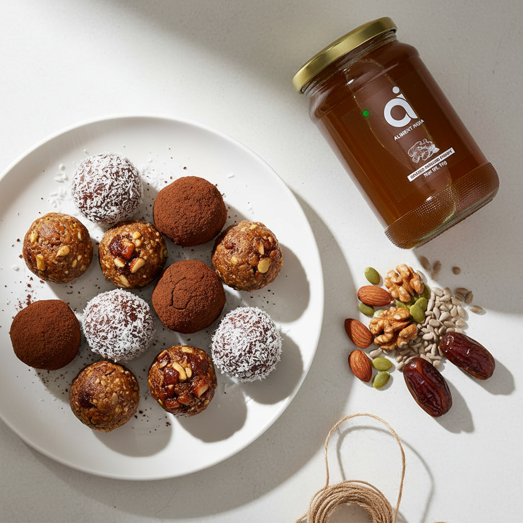HONEY-NUT ENERGY BALLS (NO-BAKE)