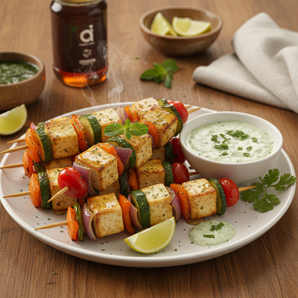HONEY PANEER TIKKA WITH MINT YOGURT