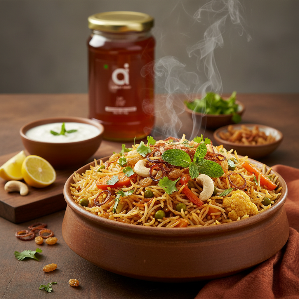HONEY VEGETABLE BIRYANI (ONE-POT)